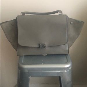 Gray Celine Trapeze Handbag